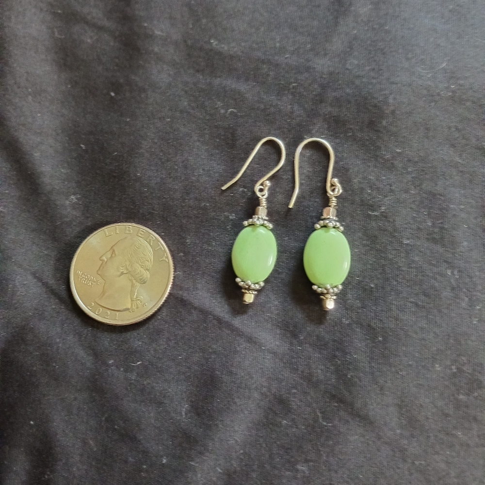 Mint stone silver drops